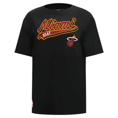 NBA - Miami Heat Pro Standard Women's Script Boyfriend T-Shirt - Black