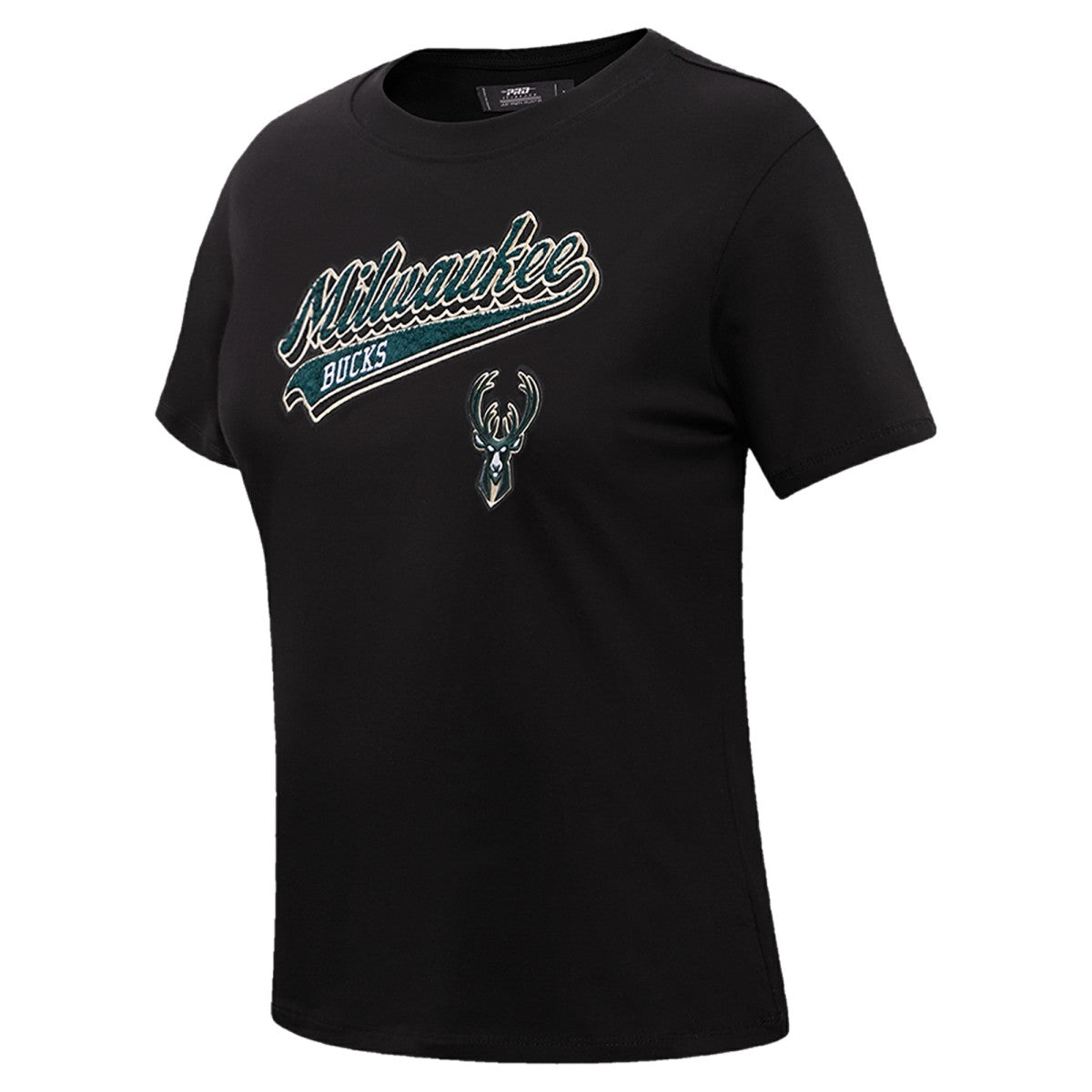 NBA - Milwaukee Bucks Pro Standard Women's Script Boyfriend T-Shirt - Black