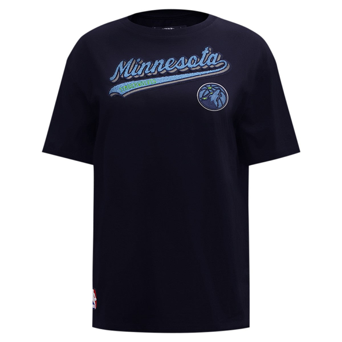 NBA - Minnesota Timberwolves Pro Standard Women's Script Boyfriend T-Shirt - Navy