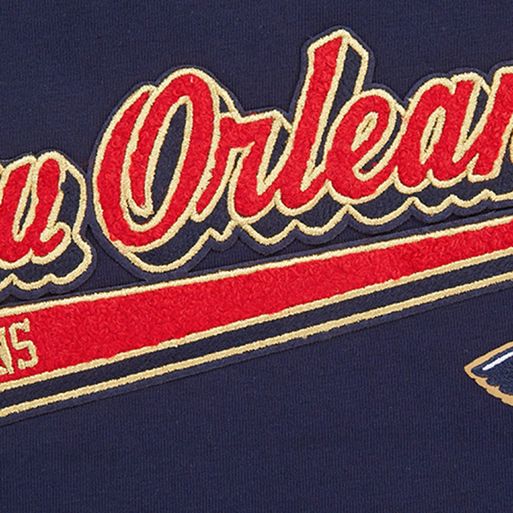 NBA - New Orleans Pelicans Pro Standard Women's Script Boyfriend T-Shirt - Navy