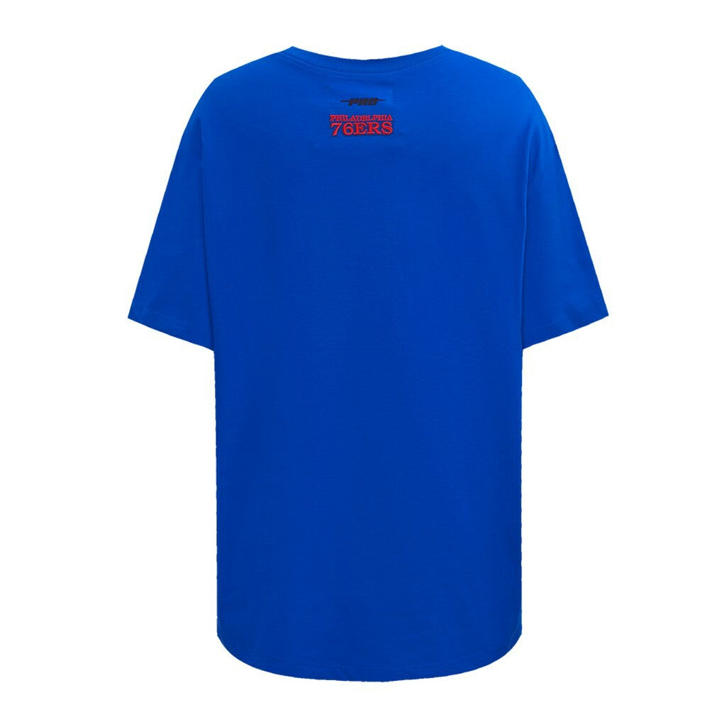 NBA - Philadelphia 76ers Pro Standard Women's Script Boyfriend T-Shirt - Royal
