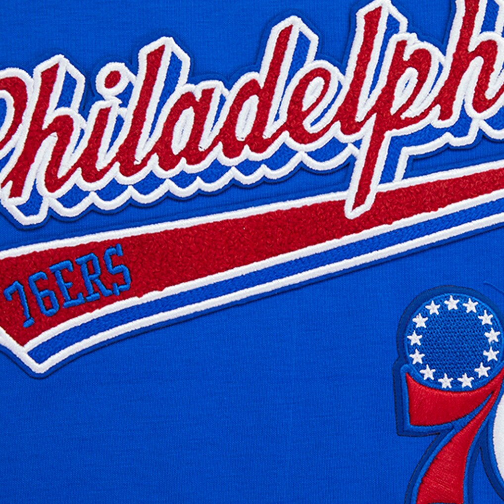 NBA - Philadelphia 76ers Pro Standard Women's Script Boyfriend T-Shirt - Royal