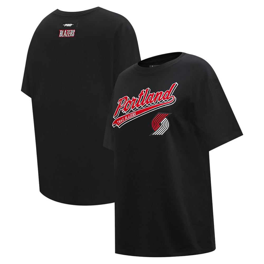 NBA - Sacramento Kings Pro Standard Women's Script Boyfriend T-Shirt - Black