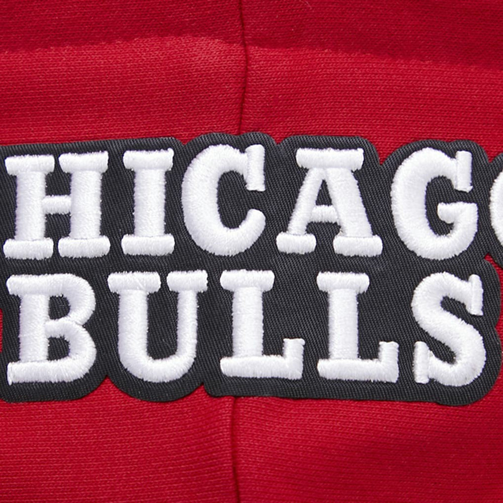 NBA - Chicago Bulls Pro Standard Women's Script Tail Cropped Pullover Hoodie - Red