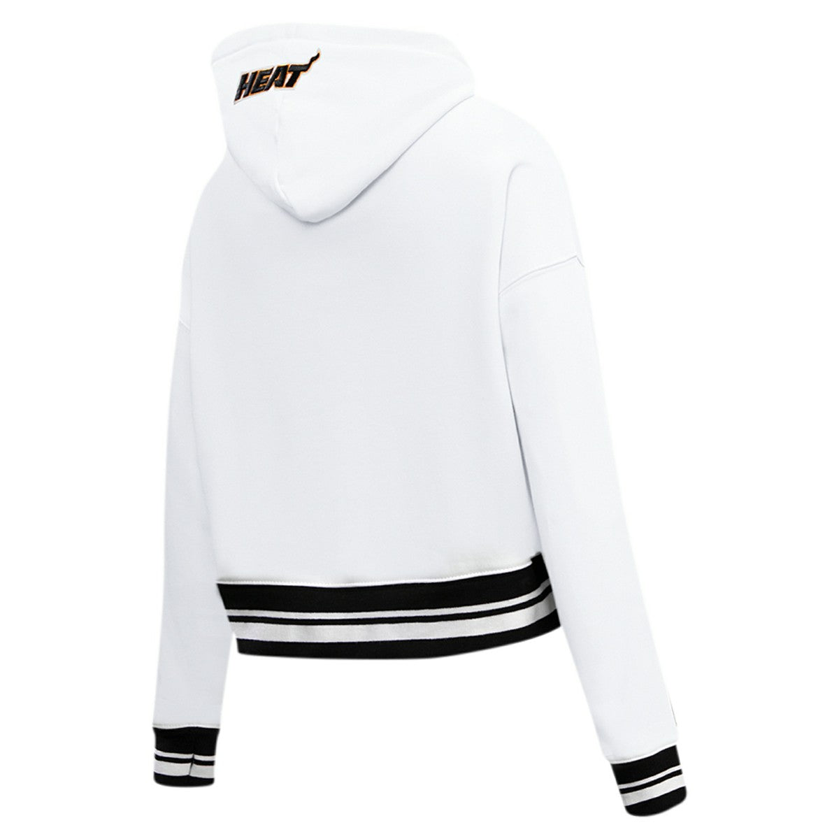 NBA - Miami Heat Pro Standard Women's Script Tail Cropped Pullover Hoodie - White