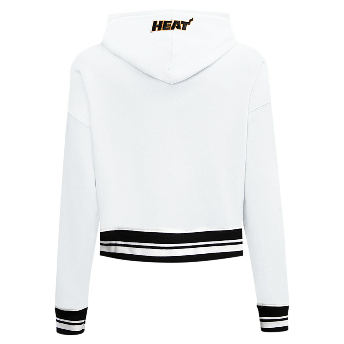 NBA - Miami Heat Pro Standard Women's Script Tail Cropped Pullover Hoodie - White