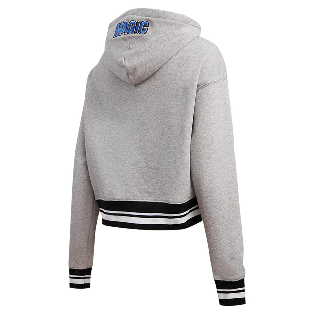 NBA - Orlando Magic Pro Standard Women's Script Tail Cropped Pullover Hoodie - Heather Gray