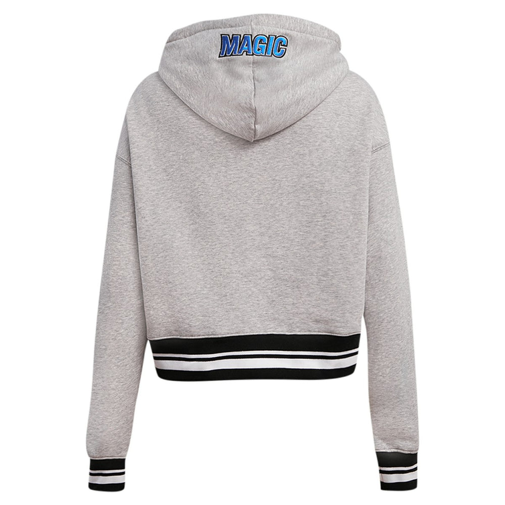 NBA - Orlando Magic Pro Standard Women's Script Tail Cropped Pullover Hoodie - Heather Gray