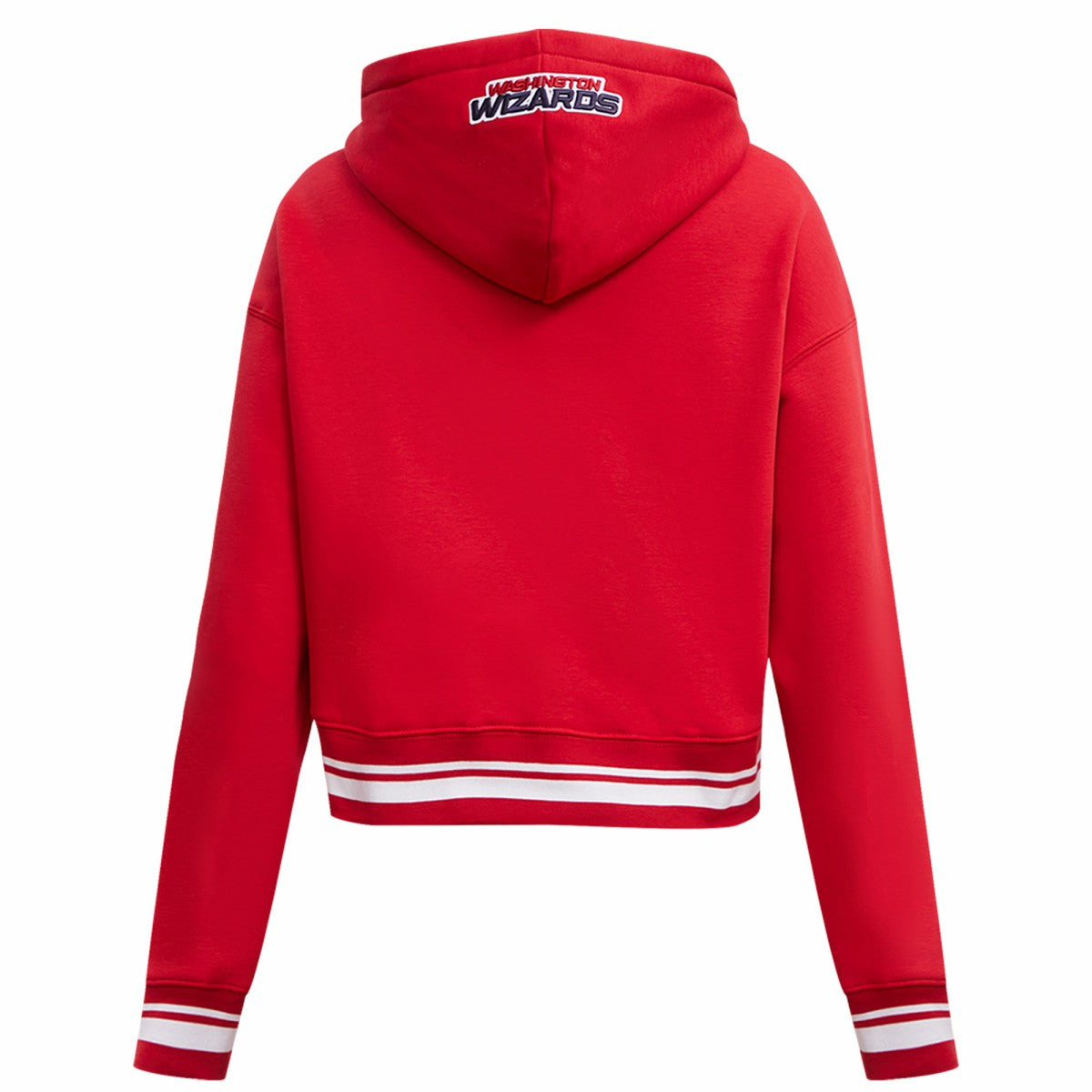 NBA - Washington Wizards Pro Standard Women's Script Tail Cropped Pullover Hoodie - Red