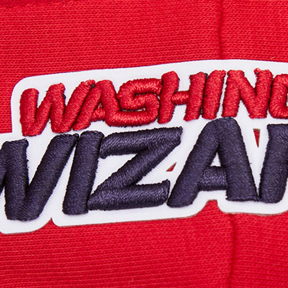 NBA - Washington Wizards Pro Standard Women's Script Tail Cropped Pullover Hoodie - Red