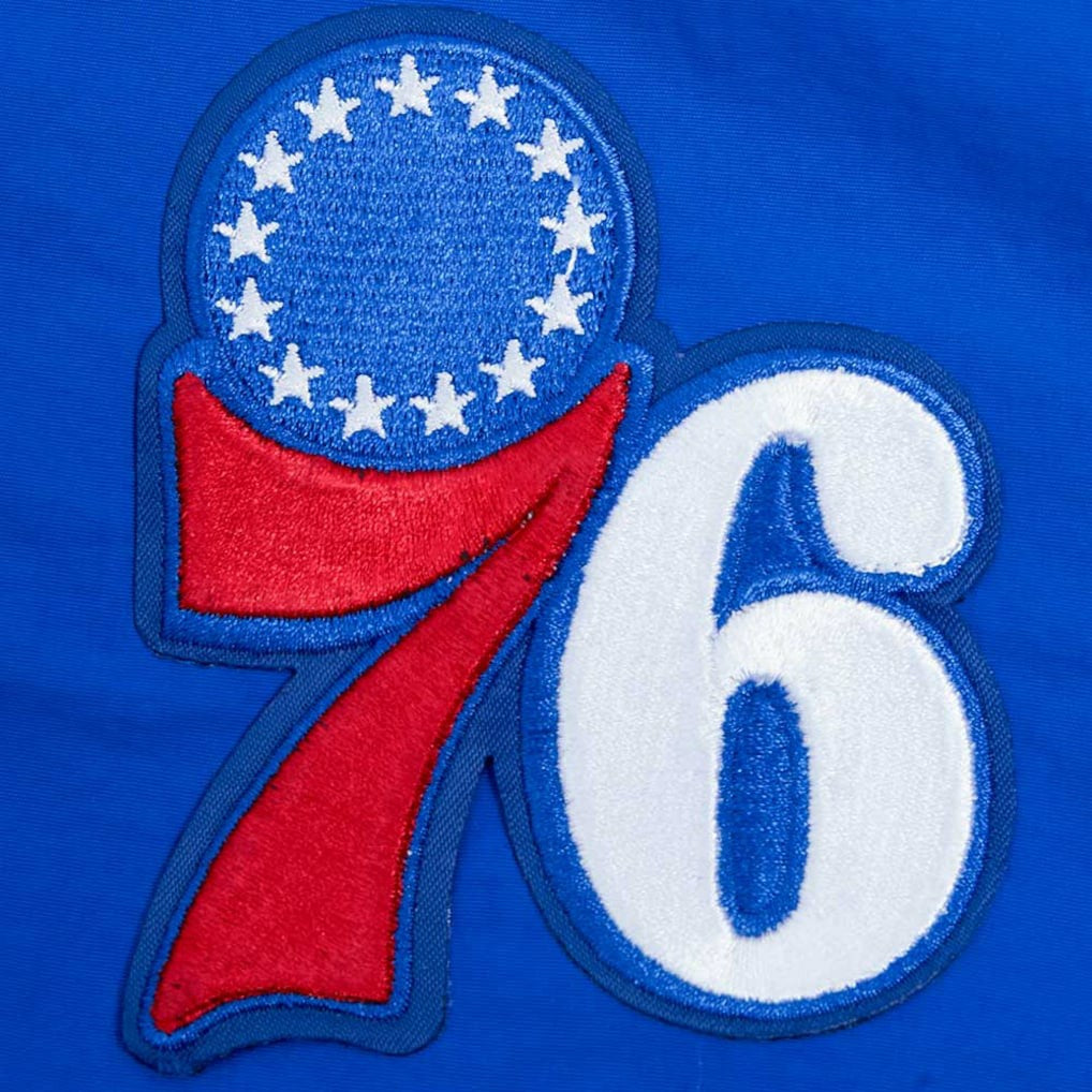 NBA - Philadelphia 76ers Pro Standard Classic Wind Woven Cropped Half-Zip Jacket - Royal