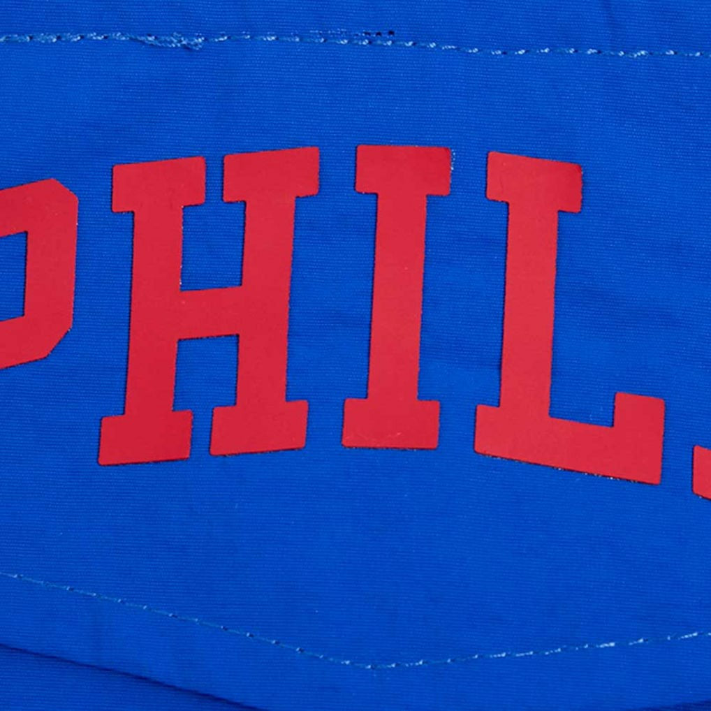 NBA - Philadelphia 76ers Pro Standard Classic Wind Woven Cropped Half-Zip Jacket - Royal
