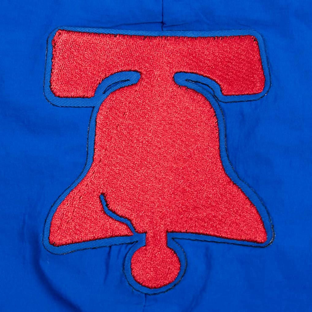 NBA - Philadelphia 76ers Pro Standard Classic Wind Woven Cropped Half-Zip Jacket - Royal
