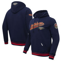 NBA - New Orleans Pelicans Pro Standard Script Tail Pullover Hoodie - Navy