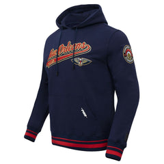 NBA - New Orleans Pelicans Pro Standard Script Tail Pullover Hoodie - Navy