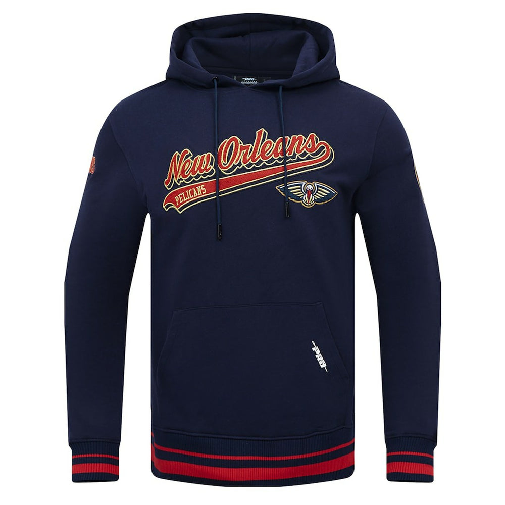 NBA - New Orleans Pelicans Pro Standard Script Tail Pullover Hoodie - Navy
