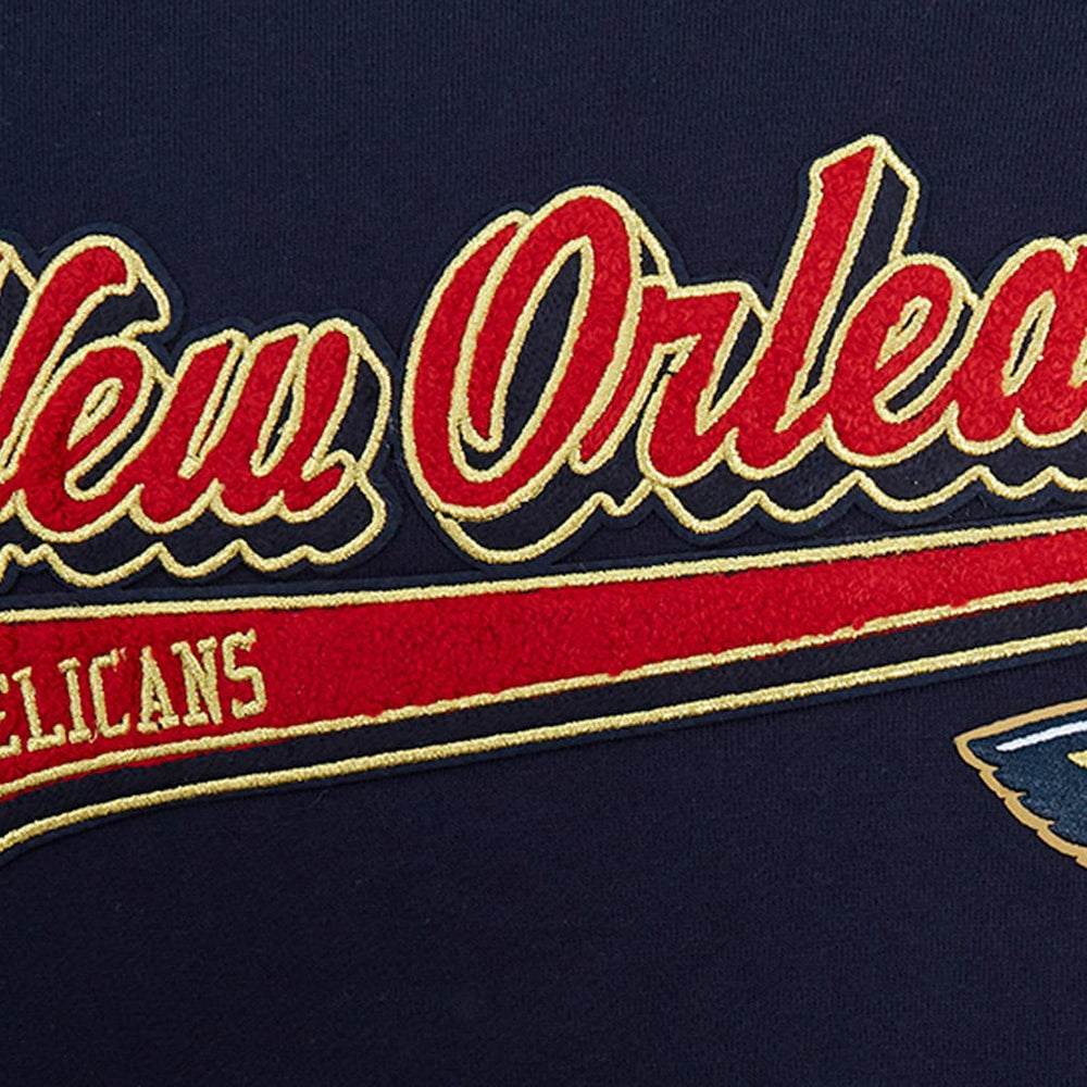 NBA - New Orleans Pelicans Pro Standard Script Tail Pullover Hoodie - Navy
