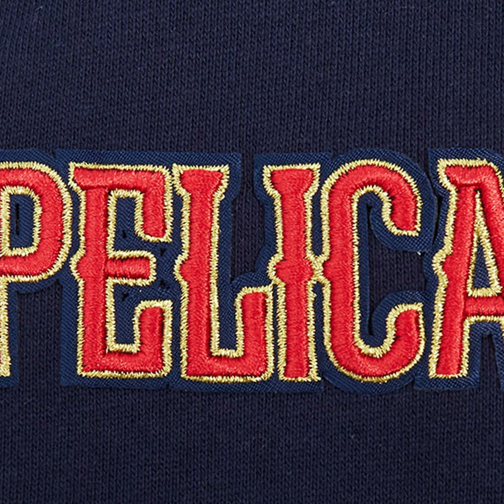 NBA - New Orleans Pelicans Pro Standard Script Tail Pullover Hoodie - Navy