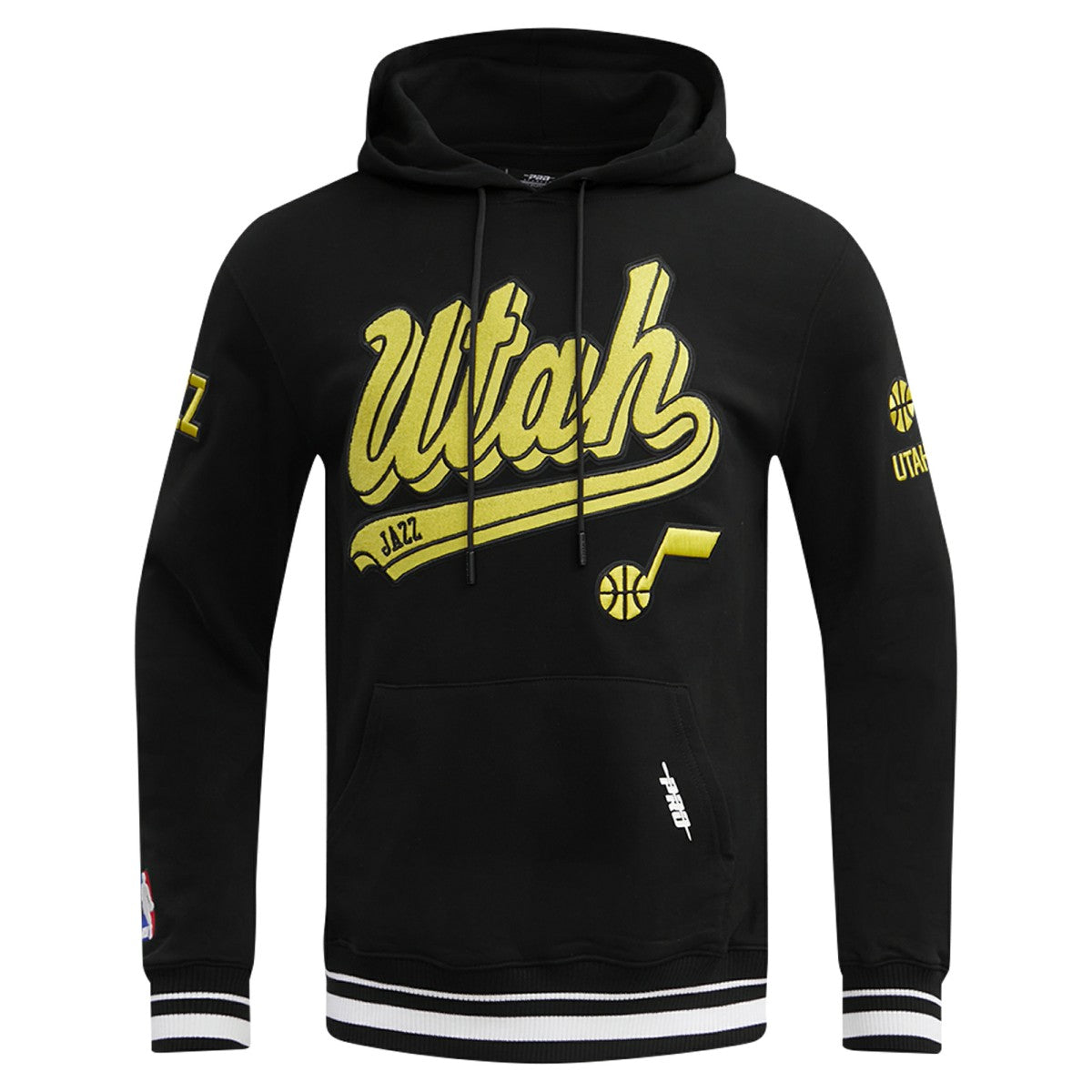 NBA - Utah Jazz Pro Standard Script Tail Pullover Hoodie - Black