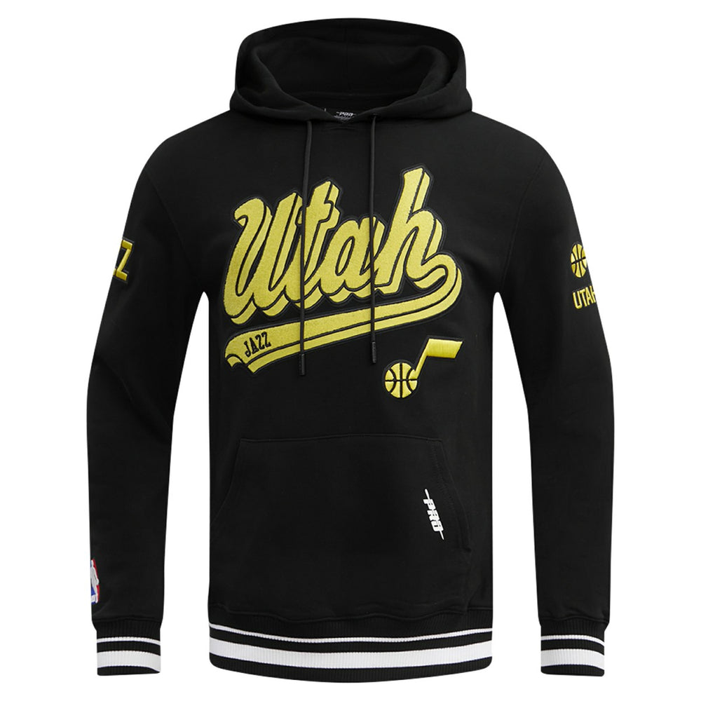 NBA - Utah Jazz Pro Standard Script Tail Pullover Hoodie - Black