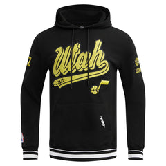 NBA - Utah Jazz Pro Standard Script Tail Pullover Hoodie - Black