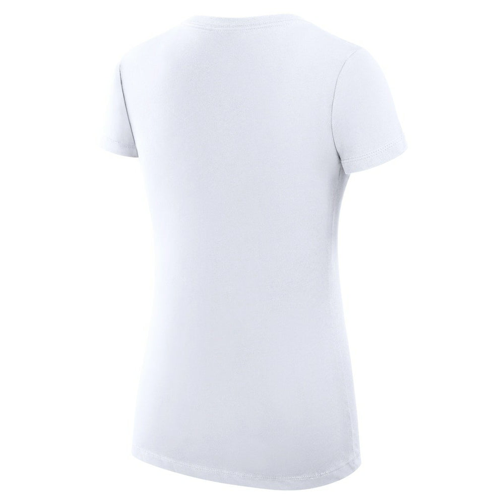 NBA - Golden State Warriors G-III 4Her by Carl Banks Women's Super-Slim Fit Lightweight Filigree Logo V-Neck T-Shirt - White