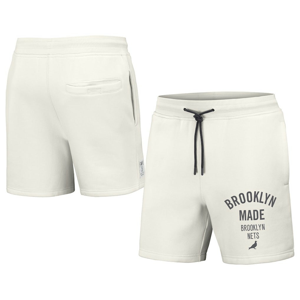 NBA - Brooklyn Nets NBA x Staple Heavyweight Fleece Shorts - Cream