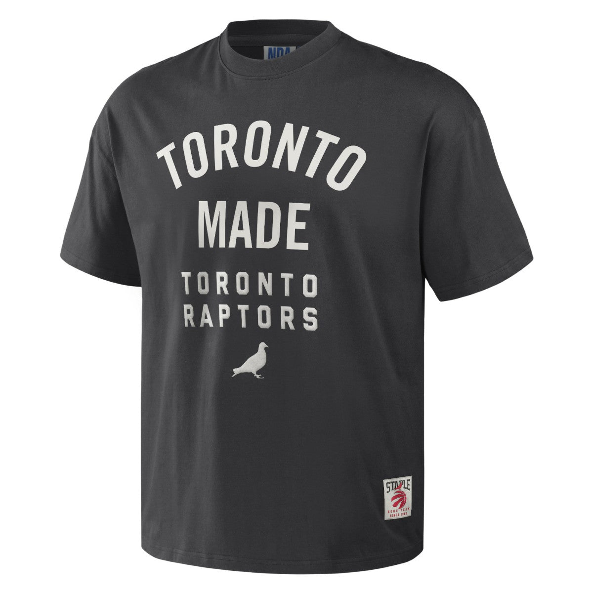 NBA - Toronto Raptors NBA x Staple Heavyweight Oversized T-Shirt - Anthracite