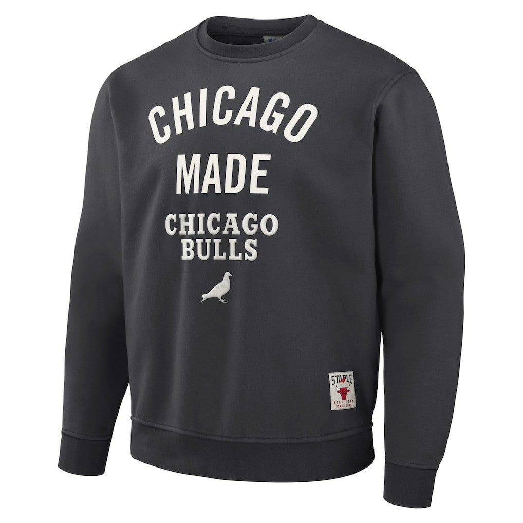 NBA - Chicago Bulls NBA x Staple Plush Pullover Sweatshirt - Anthracite
