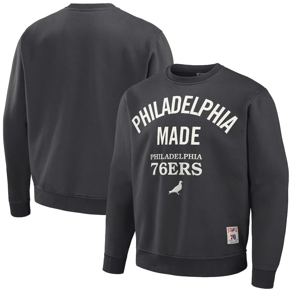 NBA - Philadelphia 76ers NBA x Staple Plush Pullover Sweatshirt - Anthracite