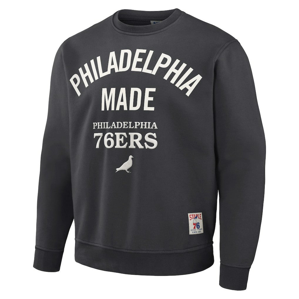 NBA - Philadelphia 76ers NBA x Staple Plush Pullover Sweatshirt - Anthracite