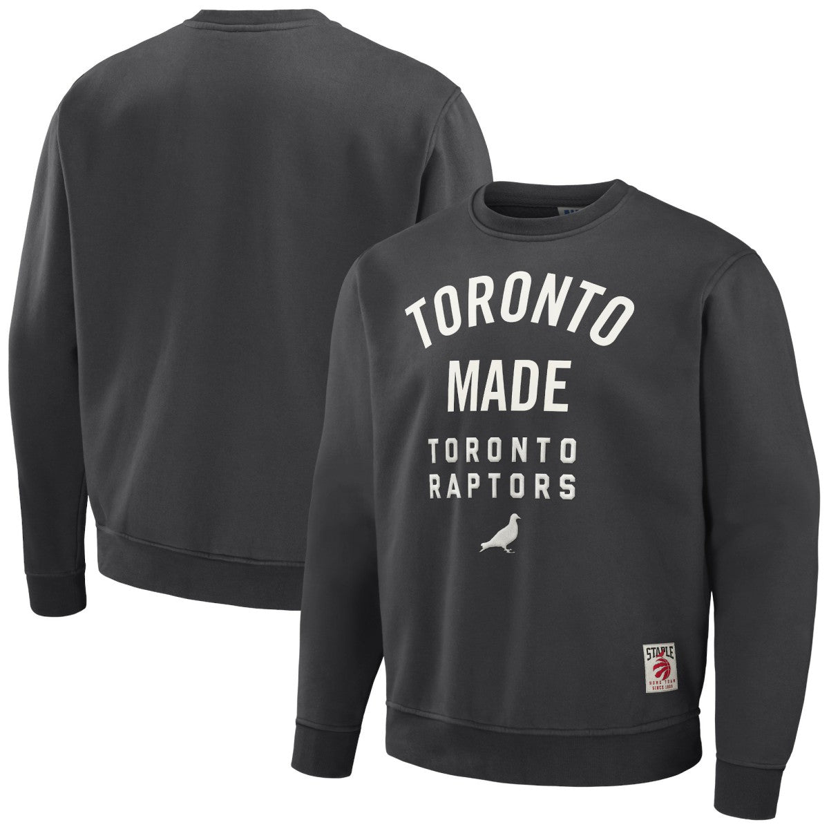 NBA - Toronto Raptors NBA x Staple Plush Pullover Sweatshirt - Anthracite