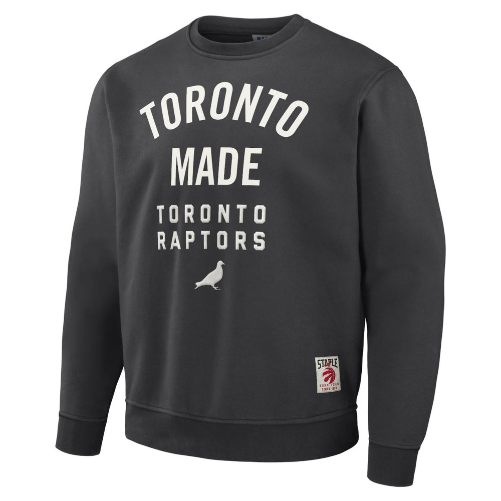 NBA - Toronto Raptors NBA x Staple Plush Pullover Sweatshirt - Anthracite
