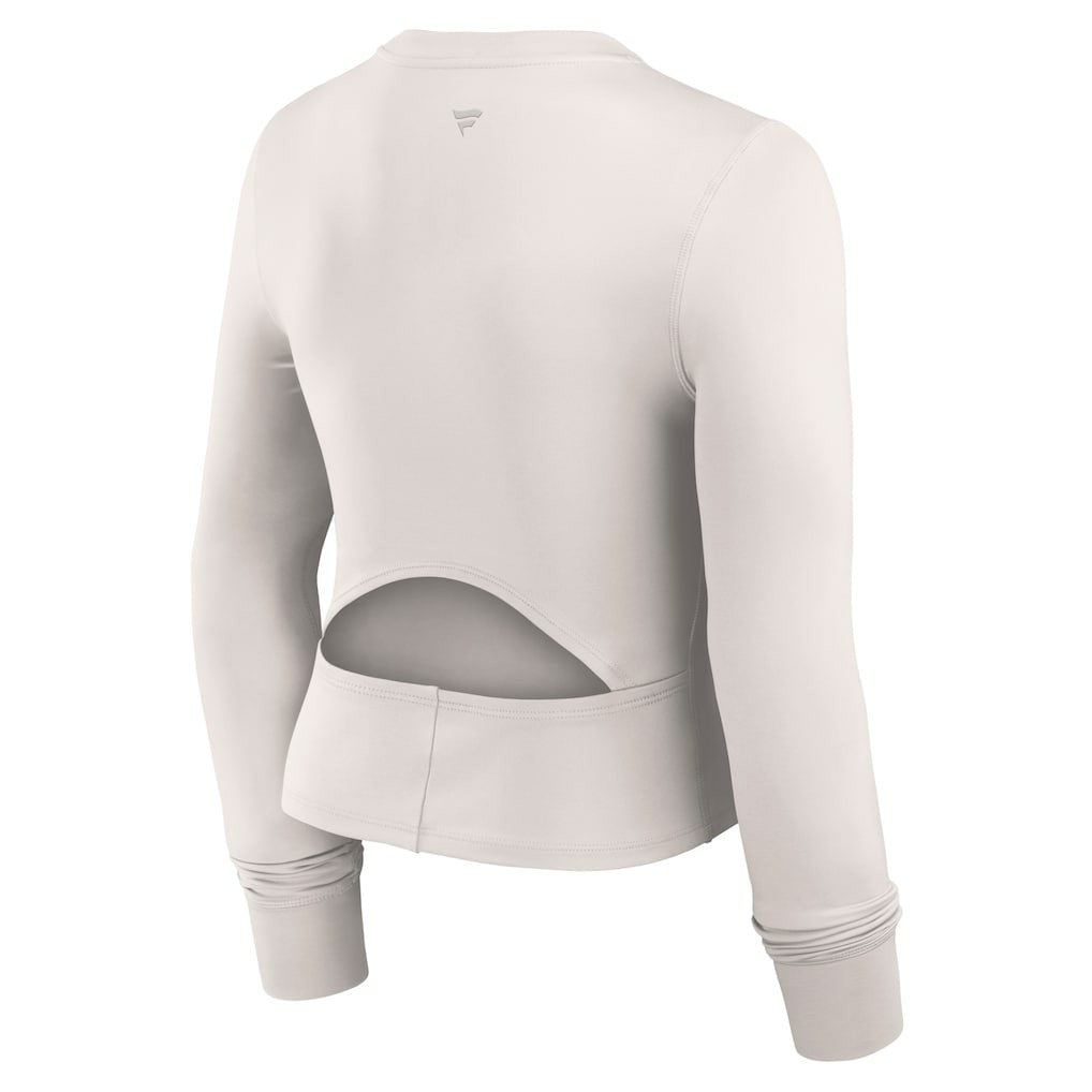 Philadelphia Eagles Women's Studio Fitted Long Sleeve Gym Top White - Fanatics
