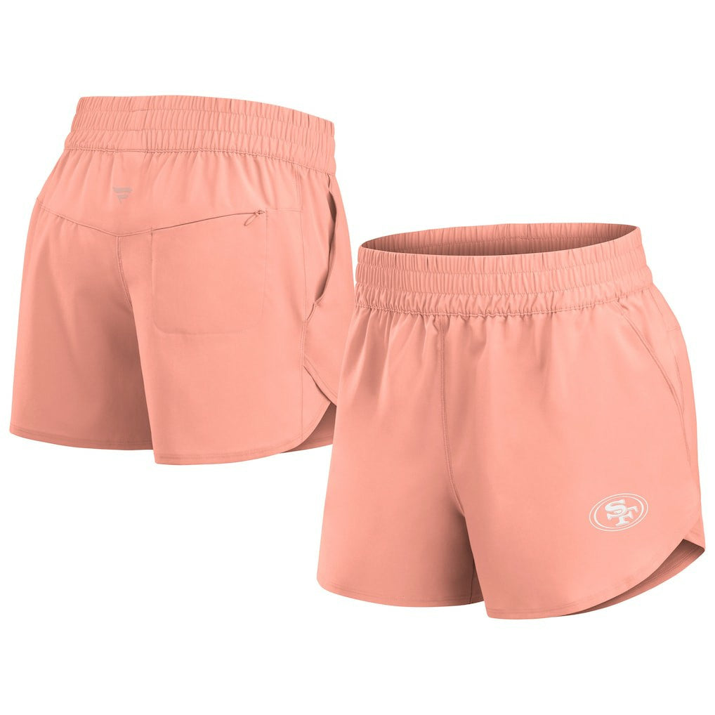 San Francisco 49ers Women's Front Office Woven Shorts Coral - Fanatics