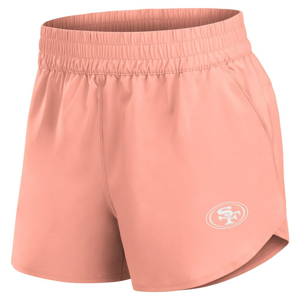 San Francisco 49ers Women's Front Office Woven Shorts Coral - Fanatics