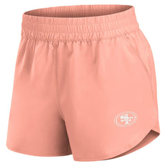 San Francisco 49ers Women's Front Office Woven Shorts Coral - Fanatics