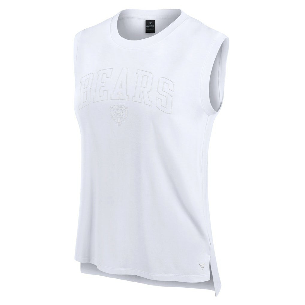 Chicago Bears Women's Studio Gym Tank Top White - Fanatics