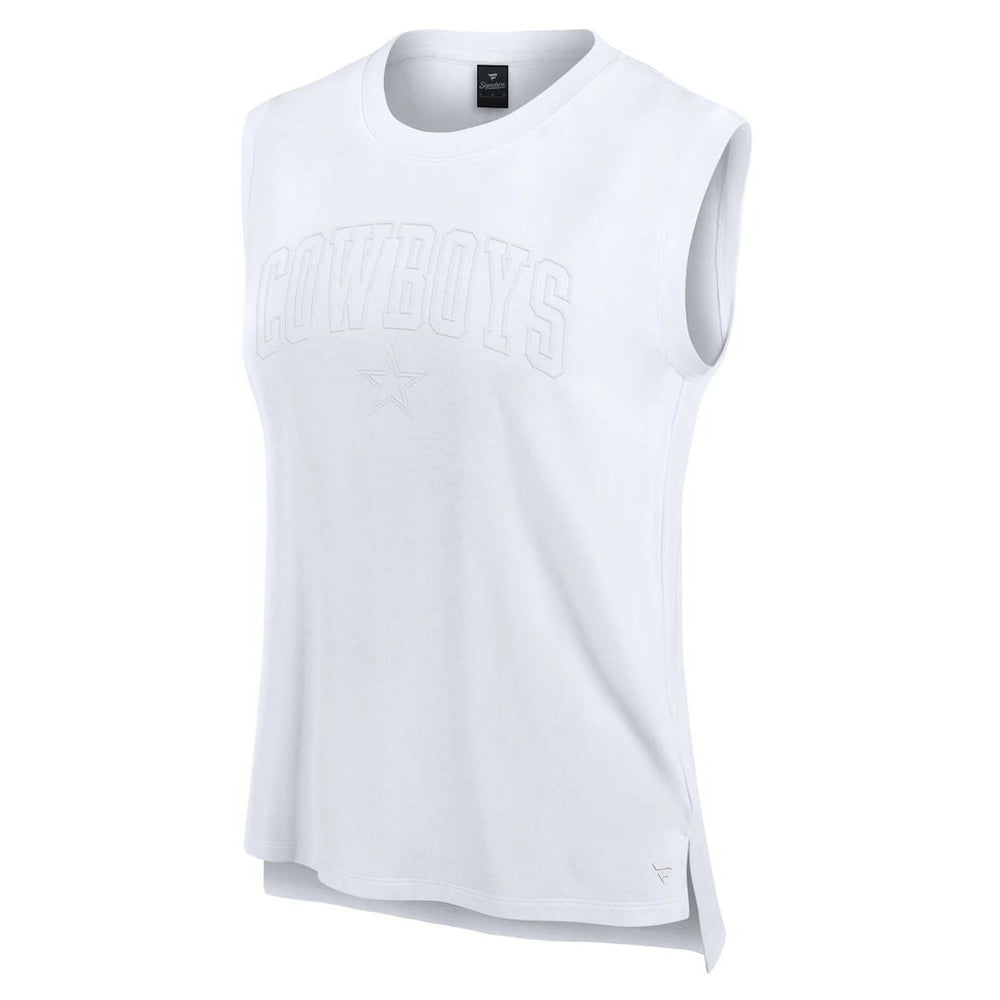 Dallas Cowboys Women's Studio Gym Tank Top White - Fanatics
