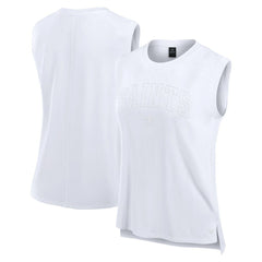 New Orleans Saints Women's Studio Gym Tank Top White - Fanatics