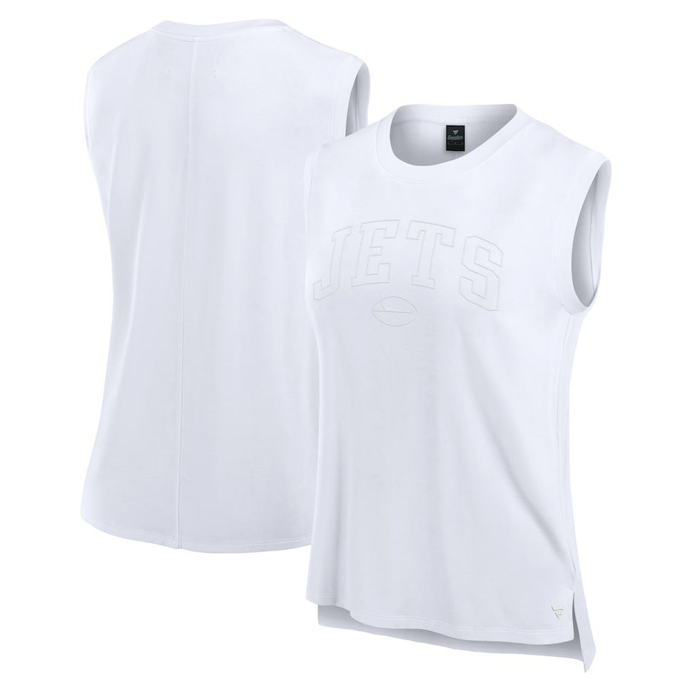New York Jets Women's Studio Gym Tank Top White - Fanatics