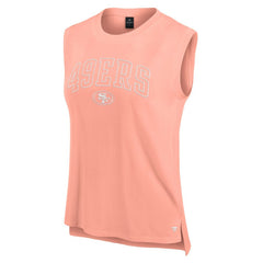 San Francisco 49ers Women's Studio Gym Tank Top Coral - Fanatics