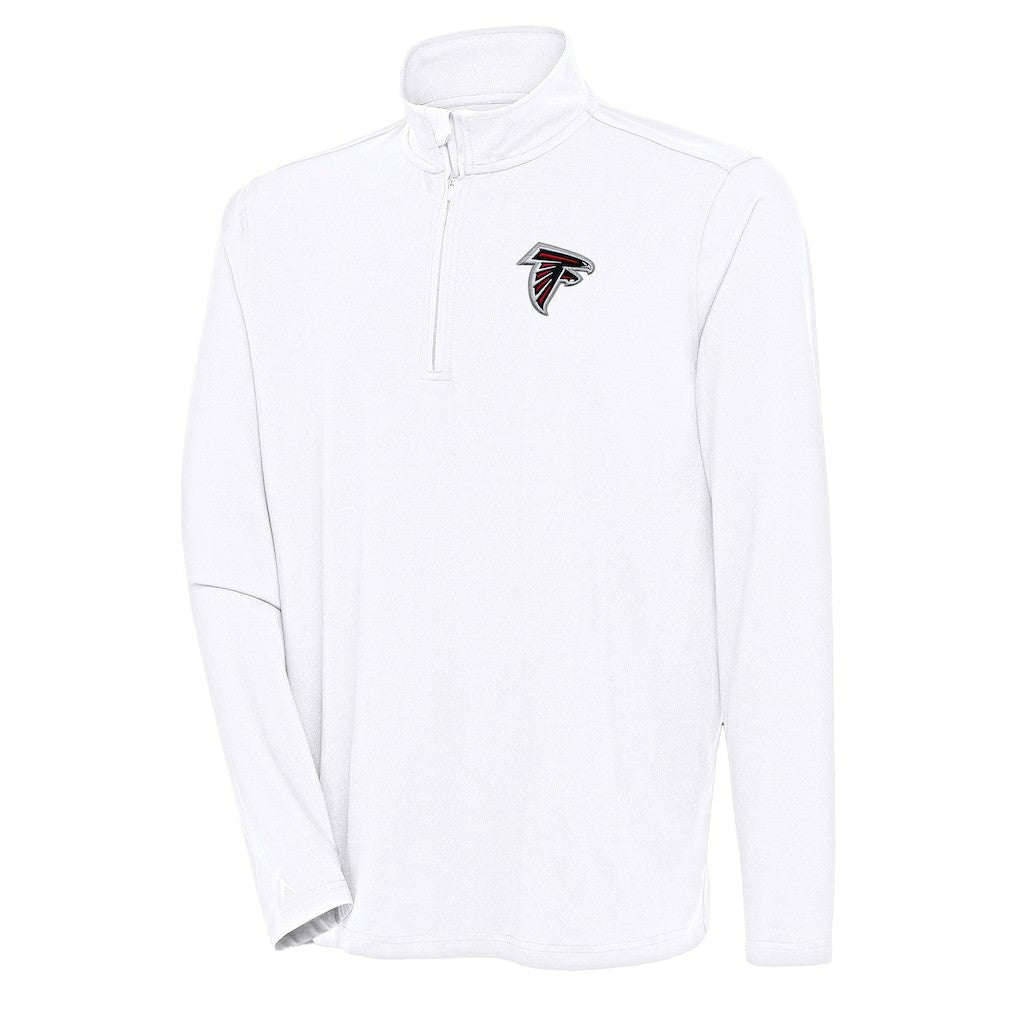 Atlanta Falcons Antigua Hunk Quarter-Zip Pullover Top White - NFL