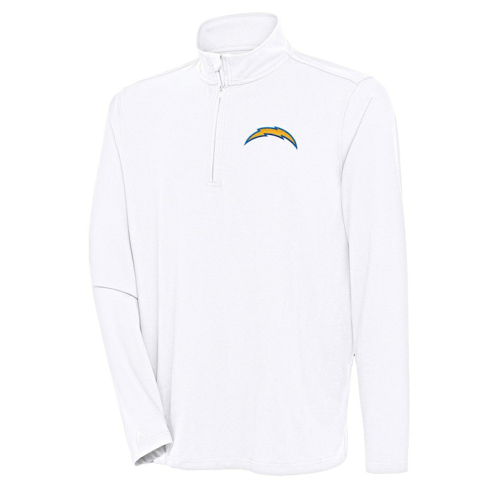 Los Angeles Chargers Antigua Hunk Quarter-Zip Pullover Top White - NFL