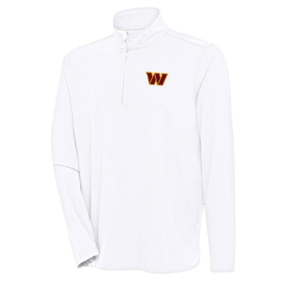 Washington Commanders Antigua Hunk Quarter-Zip Pullover Top White - NFL