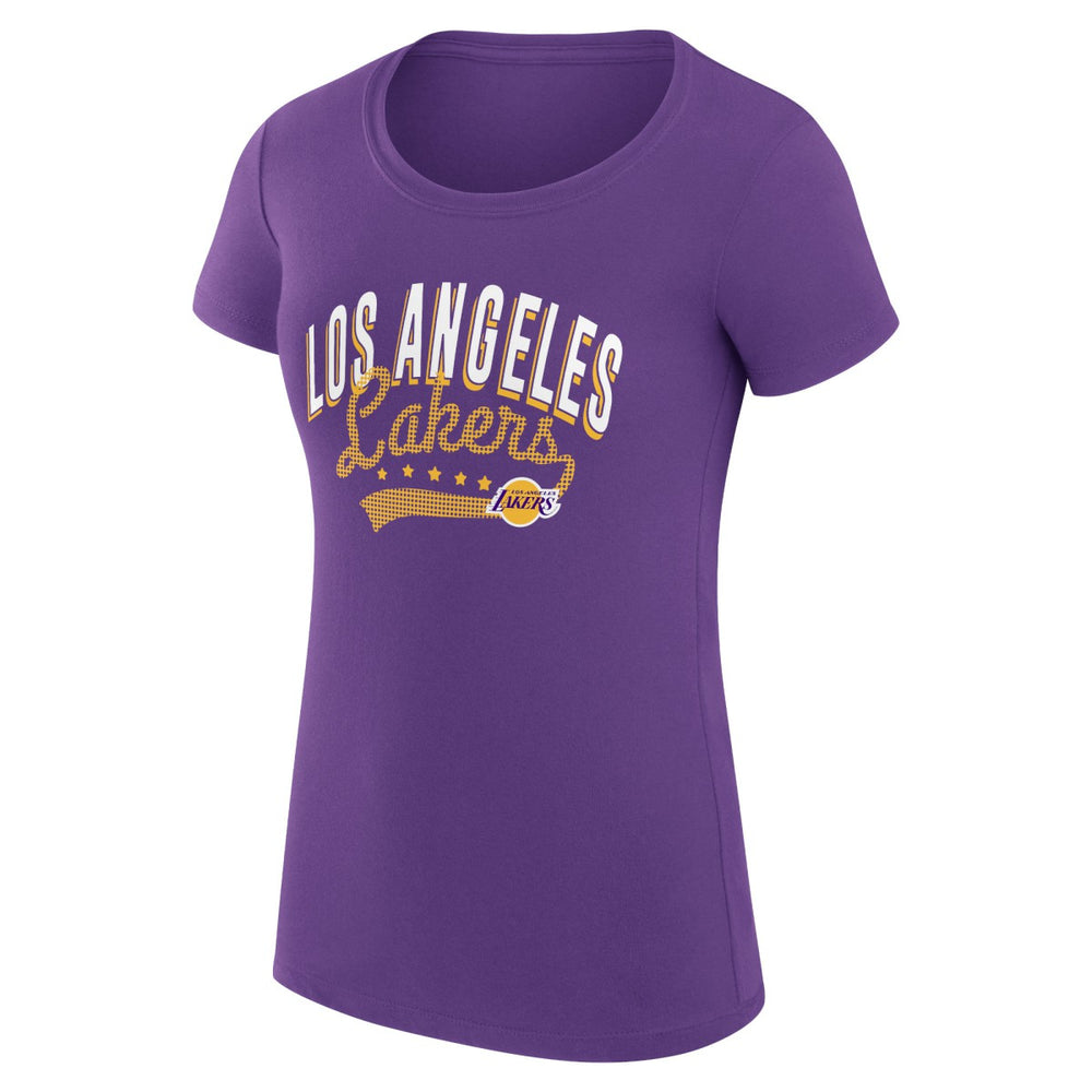 NBA - Los Angeles Lakers G-III 4Her by Carl Banks Women's Super-Slim Fit Lightweight Filigree Logo T-Shirt - Purple