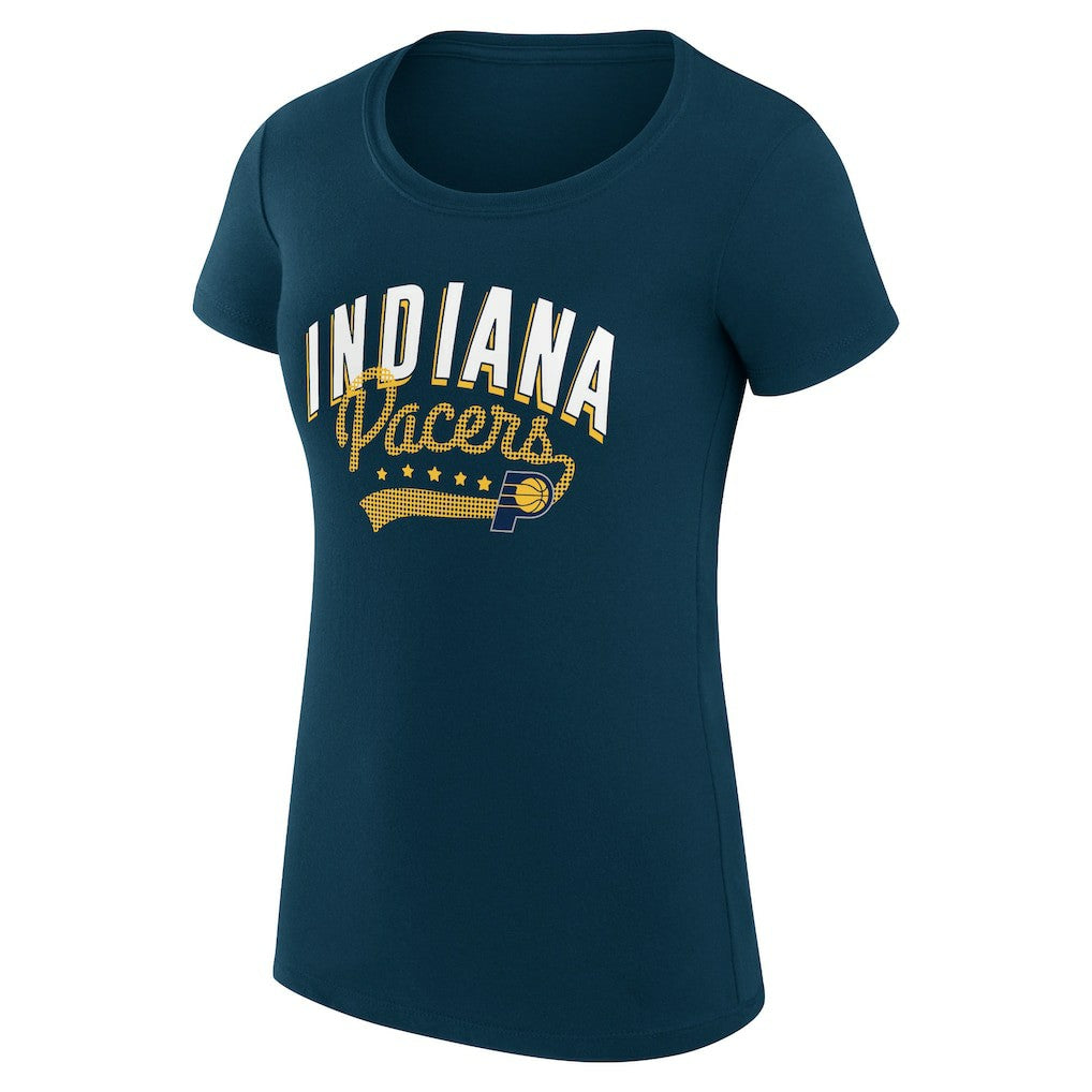 NBA - Indiana Pacers G-III 4Her by Carl Banks Women's Super-Slim Fit Lightweight Filigree Logo T-Shirt - Navy