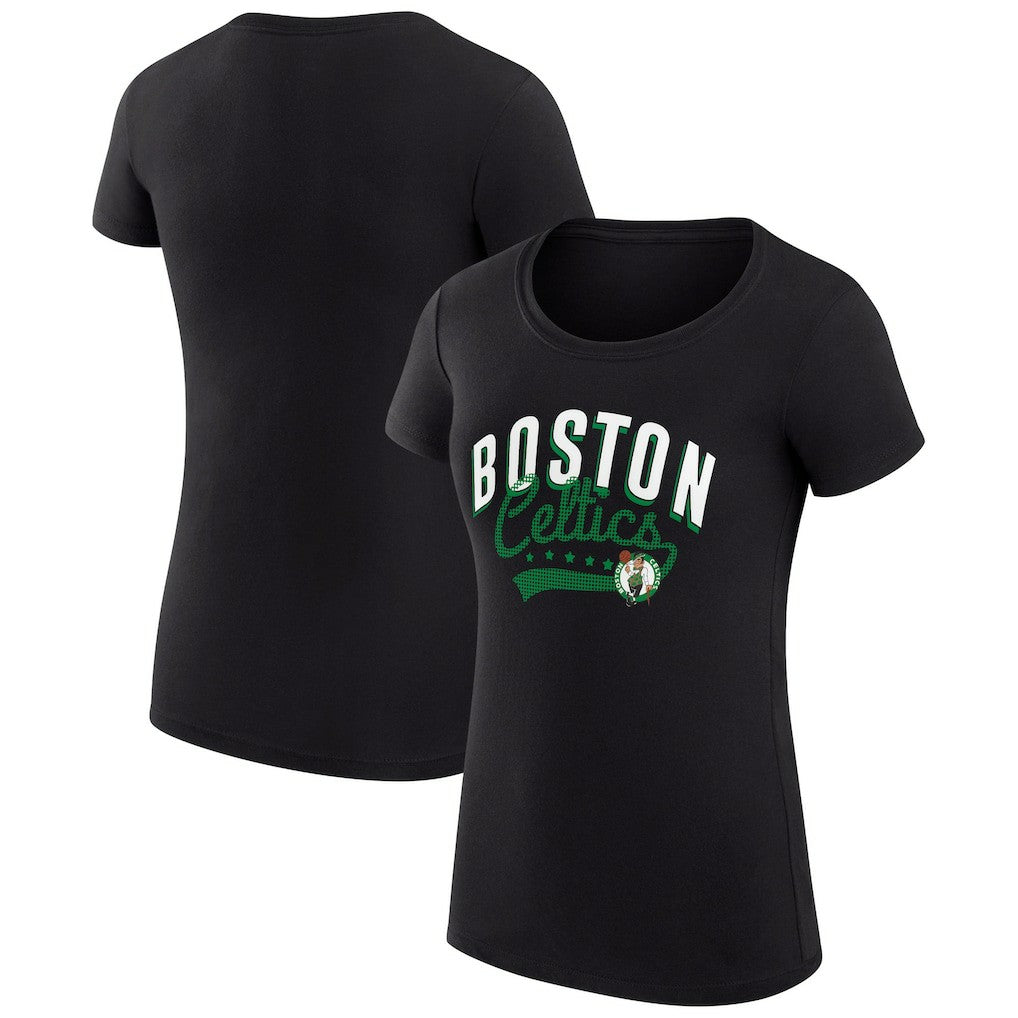 NBA - Boston Celtics G-III 4Her by Carl Banks Women's Super-Slim Fit Lightweight Filigree Logo T-Shirt - Black