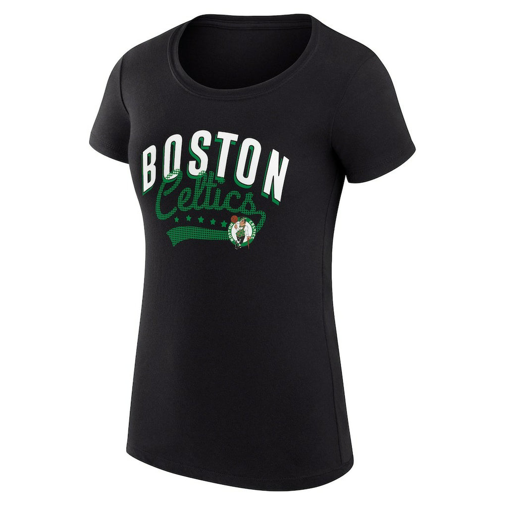 NBA - Boston Celtics G-III 4Her by Carl Banks Women's Super-Slim Fit Lightweight Filigree Logo T-Shirt - Black