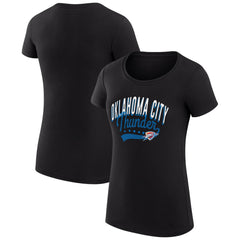 NBA - Oklahoma City Thunder G-III 4Her by Carl Banks Women's Super-Slim Fit Lightweight Filigree Logo T-Shirt - Black